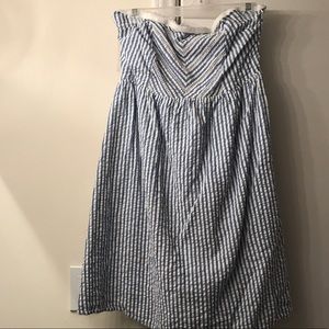 Strapless striped summer dress