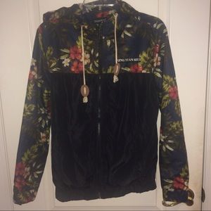 Red hibiscus Windbreaker