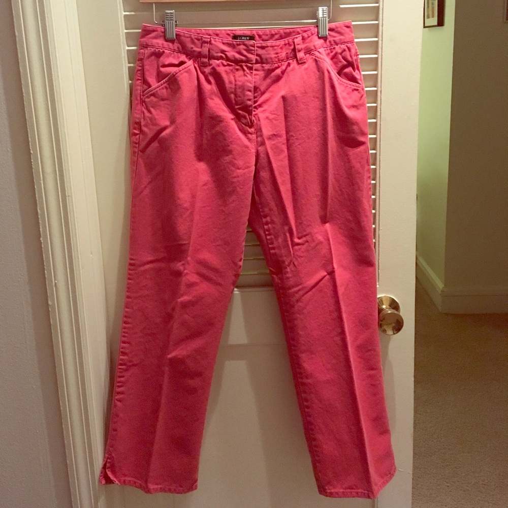 Red J Crew City Fit pants