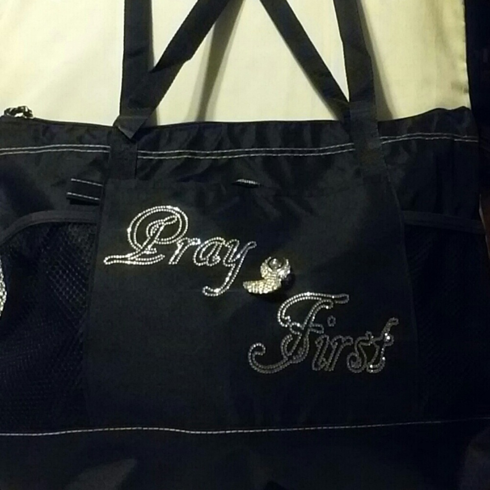 Custom Pray First Tote....SOLD.....
