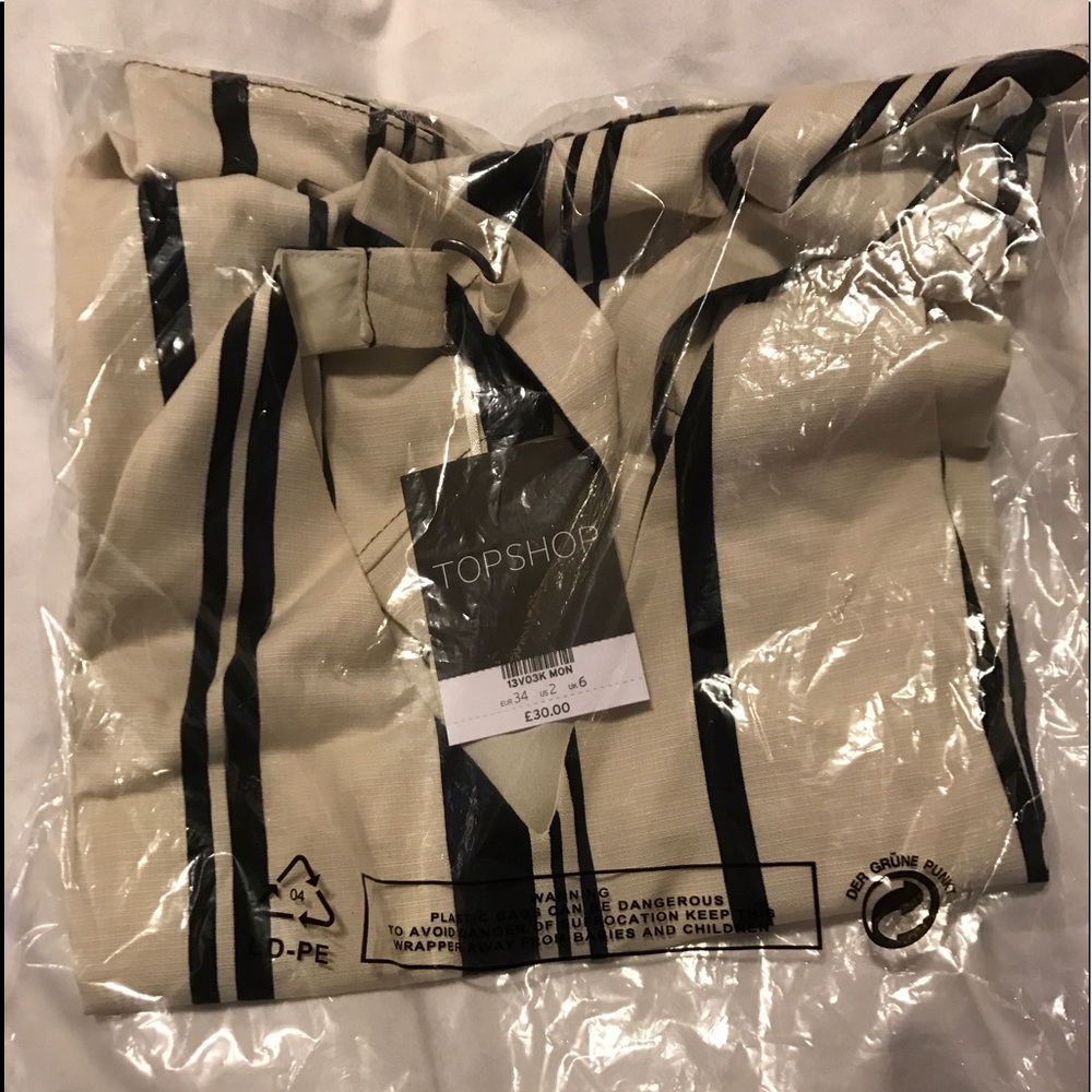 Topshop Stripe Hardware Crisscross Camisole NWT - Picture 3 of 8