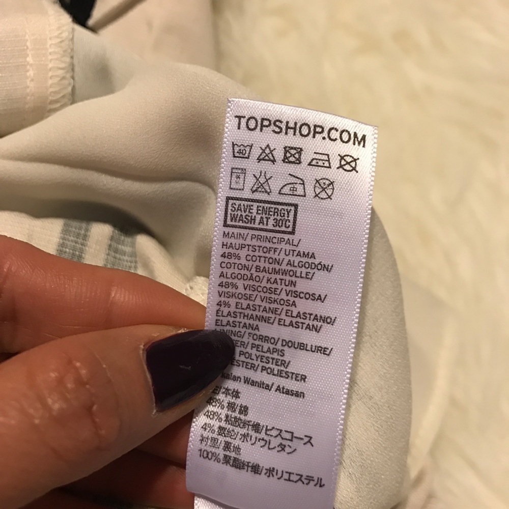 Topshop Stripe Hardware Crisscross Camisole NWT - Picture 8 of 8