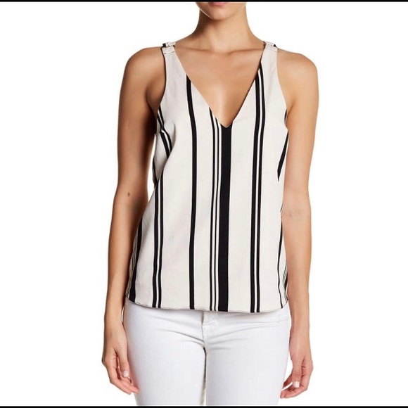 Topshop Stripe Hardware Crisscross Camisole NWT - Picture 2 of 8