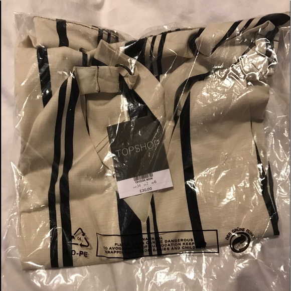 Topshop Stripe Hardware Crisscross Camisole NWT - Picture 3 of 8