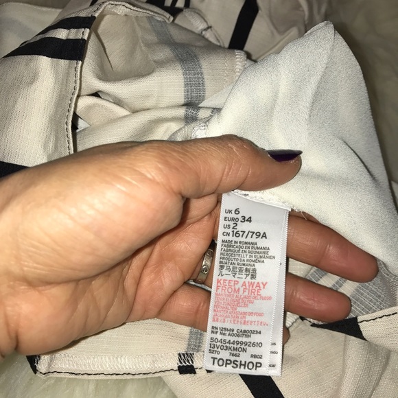 Topshop Stripe Hardware Crisscross Camisole NWT - Picture 7 of 8