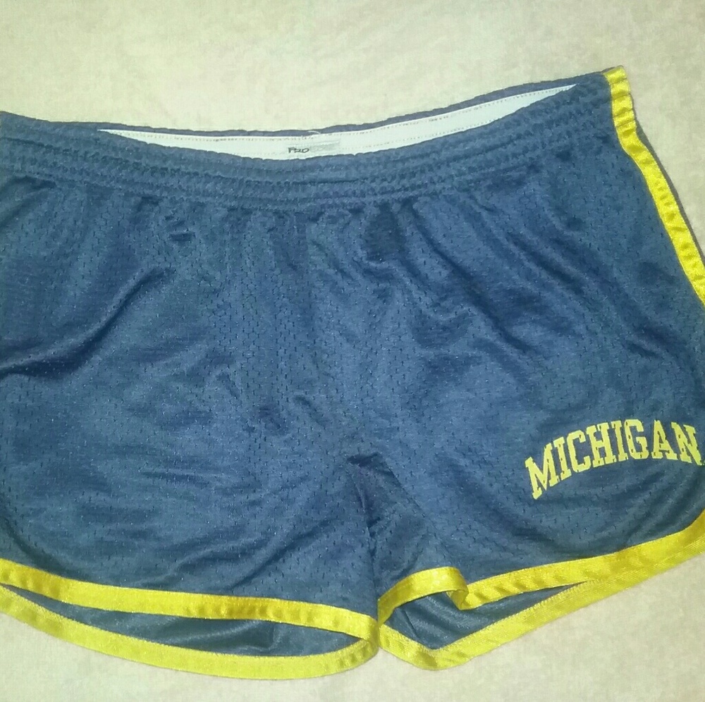 University of Michigan mesh shorts