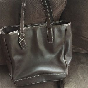 Brown Leather Authentic Coach Bag