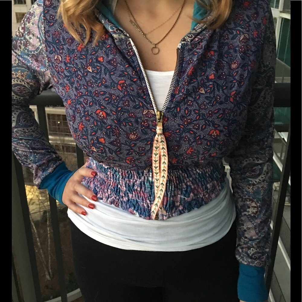 Cropped paisley jacket