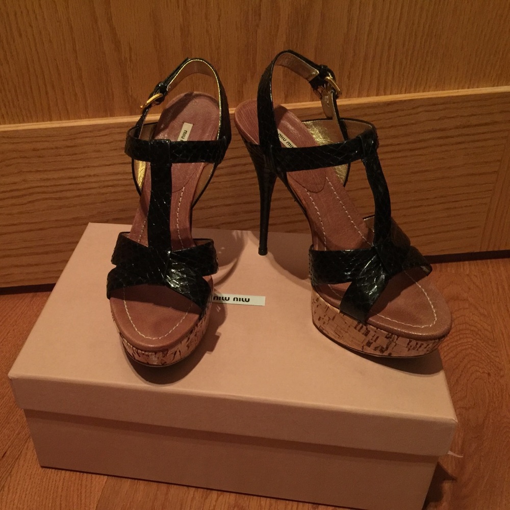 Mini Mui black Whips Lucinda stiletto platforms
