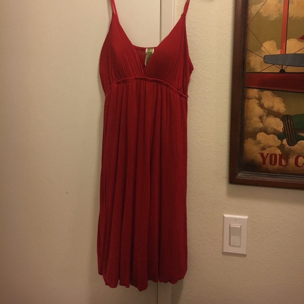 Red beach dress