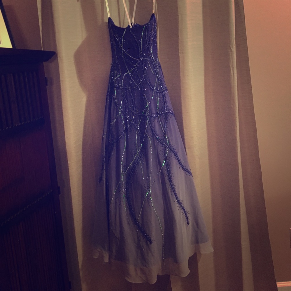 Purple sequin prom dress 💜