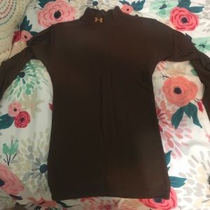 Brown under armour dri fit compression top
