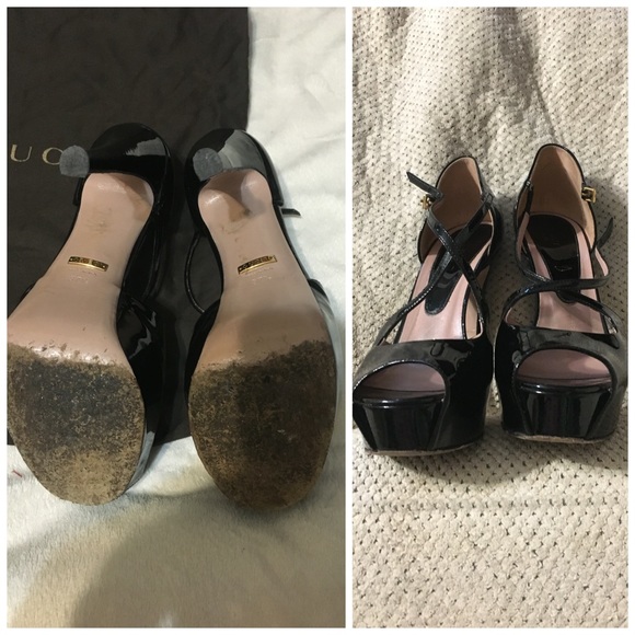 💕SOLD💕Gucci black heels with dust bag. Size 37.5 - Picture 3 of 4