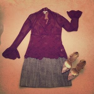 Lace blouse - bell sleeves