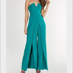Teal jumpsuit/The right angle tube jumpsuit