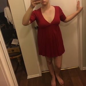 Red spring dress