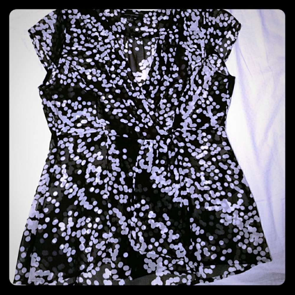 Banana Republic Sheer Pleated Top