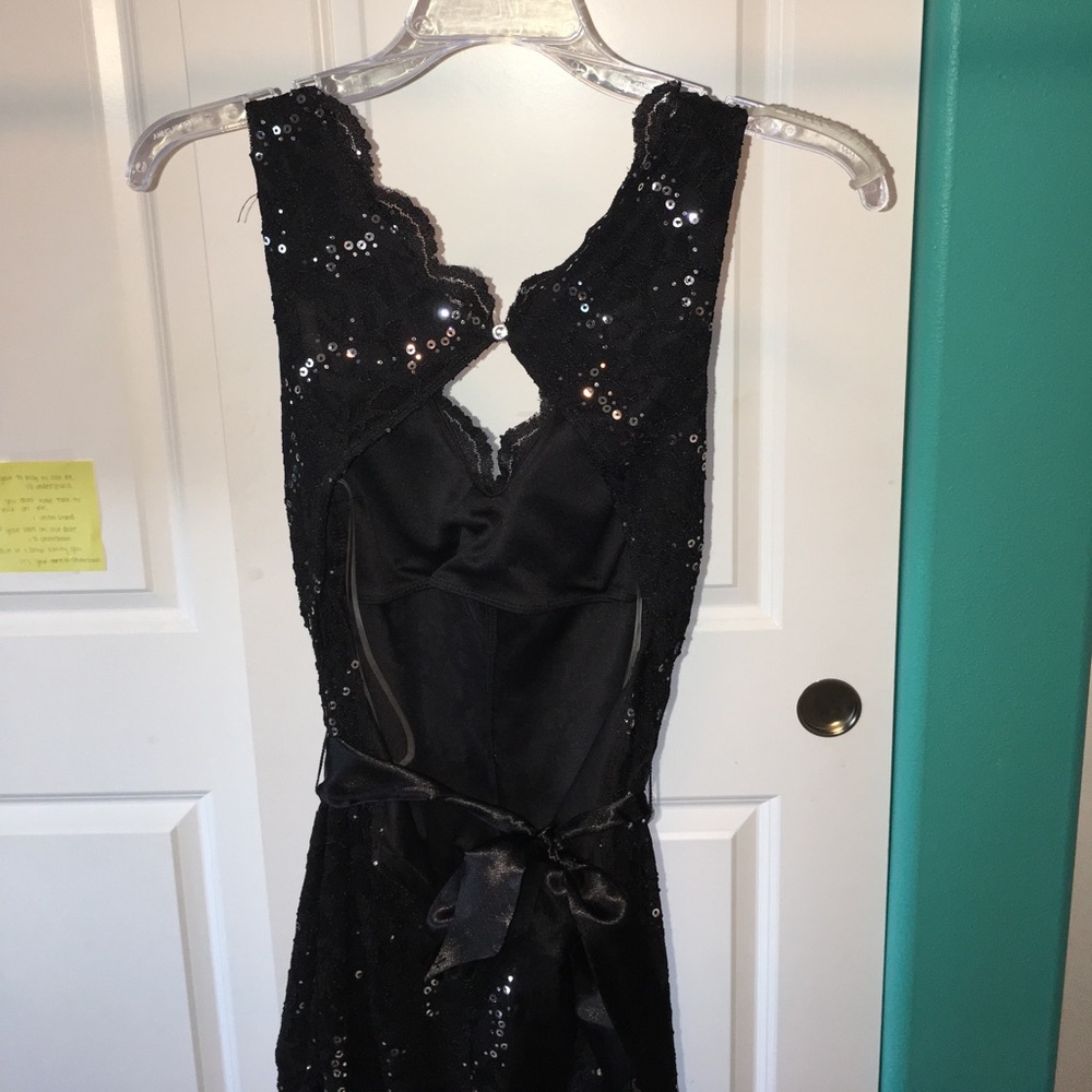Black with silver Formal Dress !