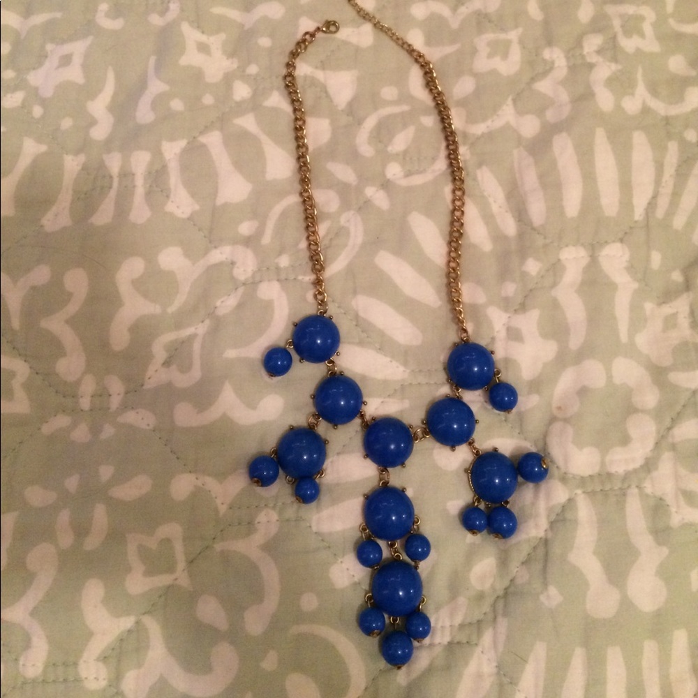 Royal blue bubble necklace