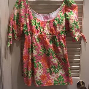 Off the shoulder Lilly Pulitzer floral top