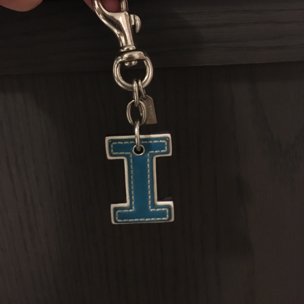 Coach patent letter I keychain