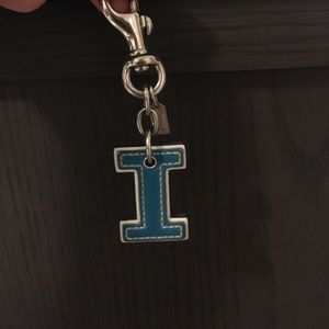 Coach patent letter I keychain
