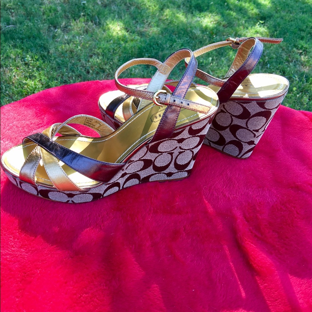 Coach wedge sandals