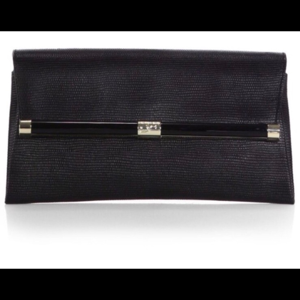 Diane von Furstenberg Lizard Embossed Clutch