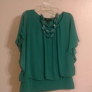 Style and Co size large turquoise blouse