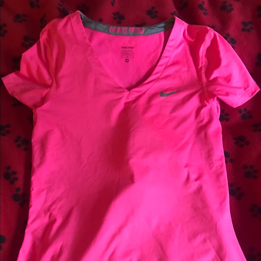 Pink Nike dri fit shirt