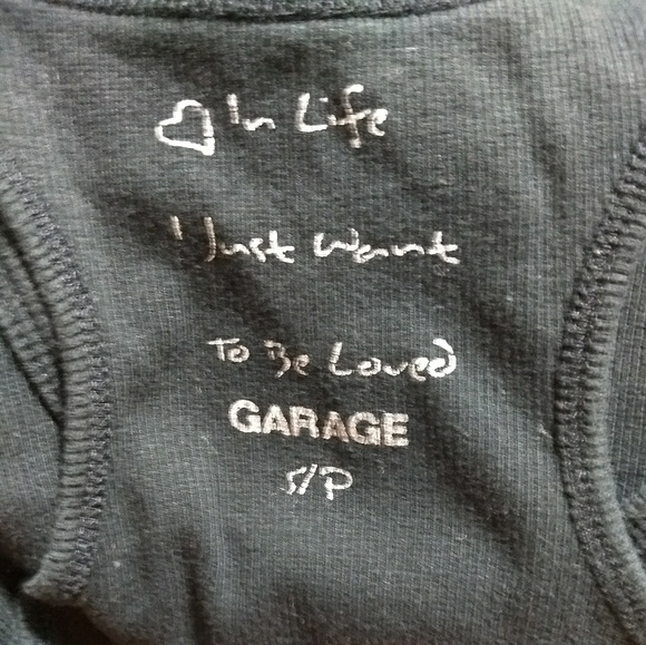 Black racerback tank top with lacy bottom - Picture 4 of 5