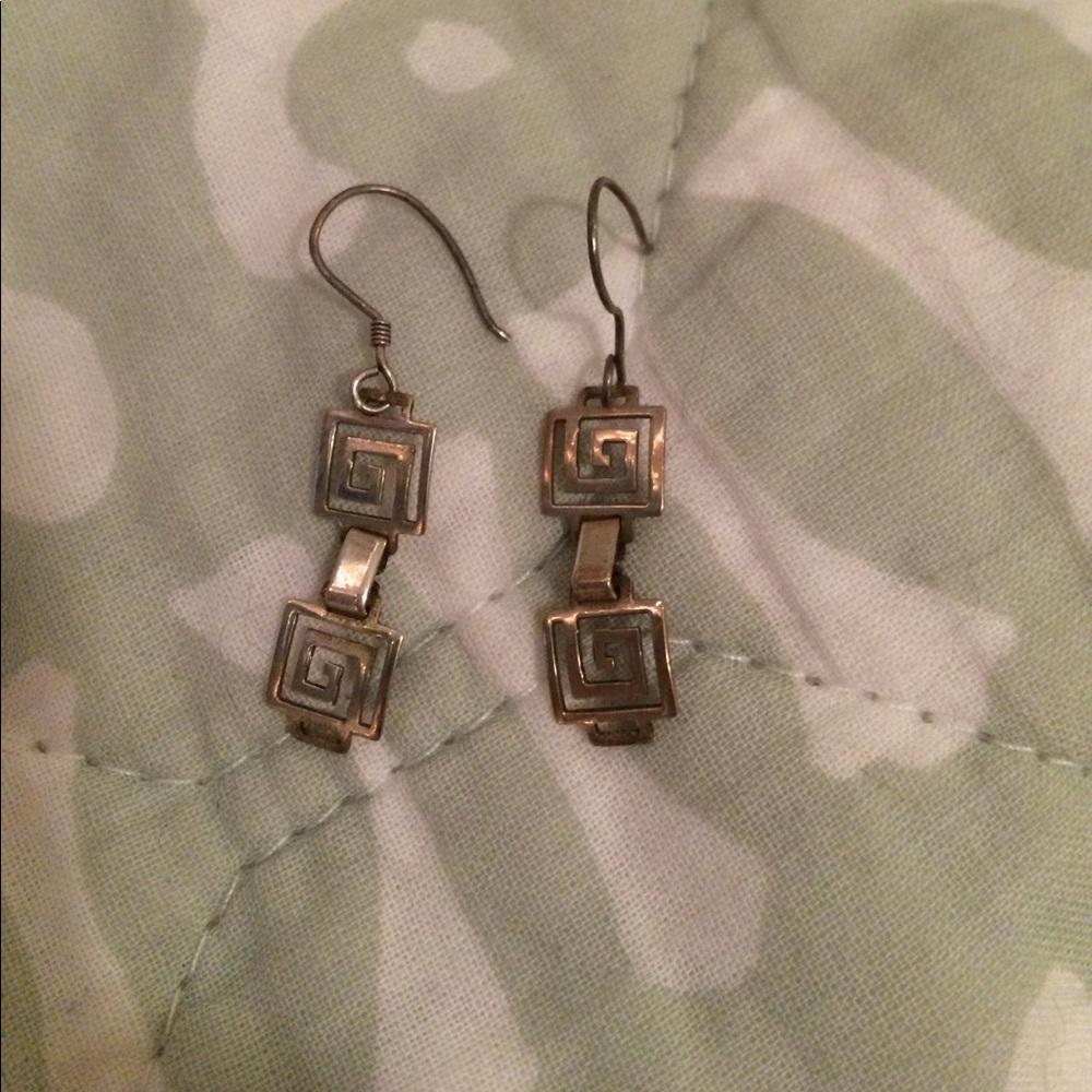 Greek Key dangle earrings