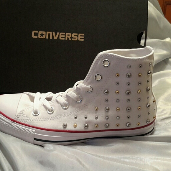 silver and gold converse