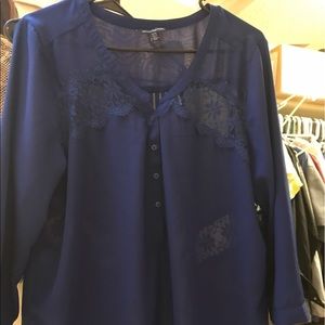 Navy blue blouse.