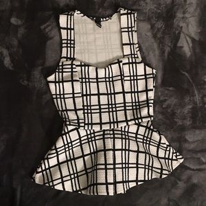 Sweetheart neckline peplum top