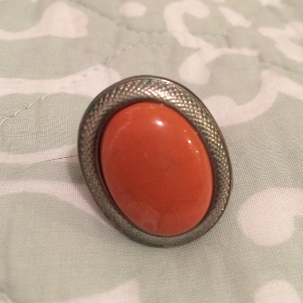 Peach stone ring