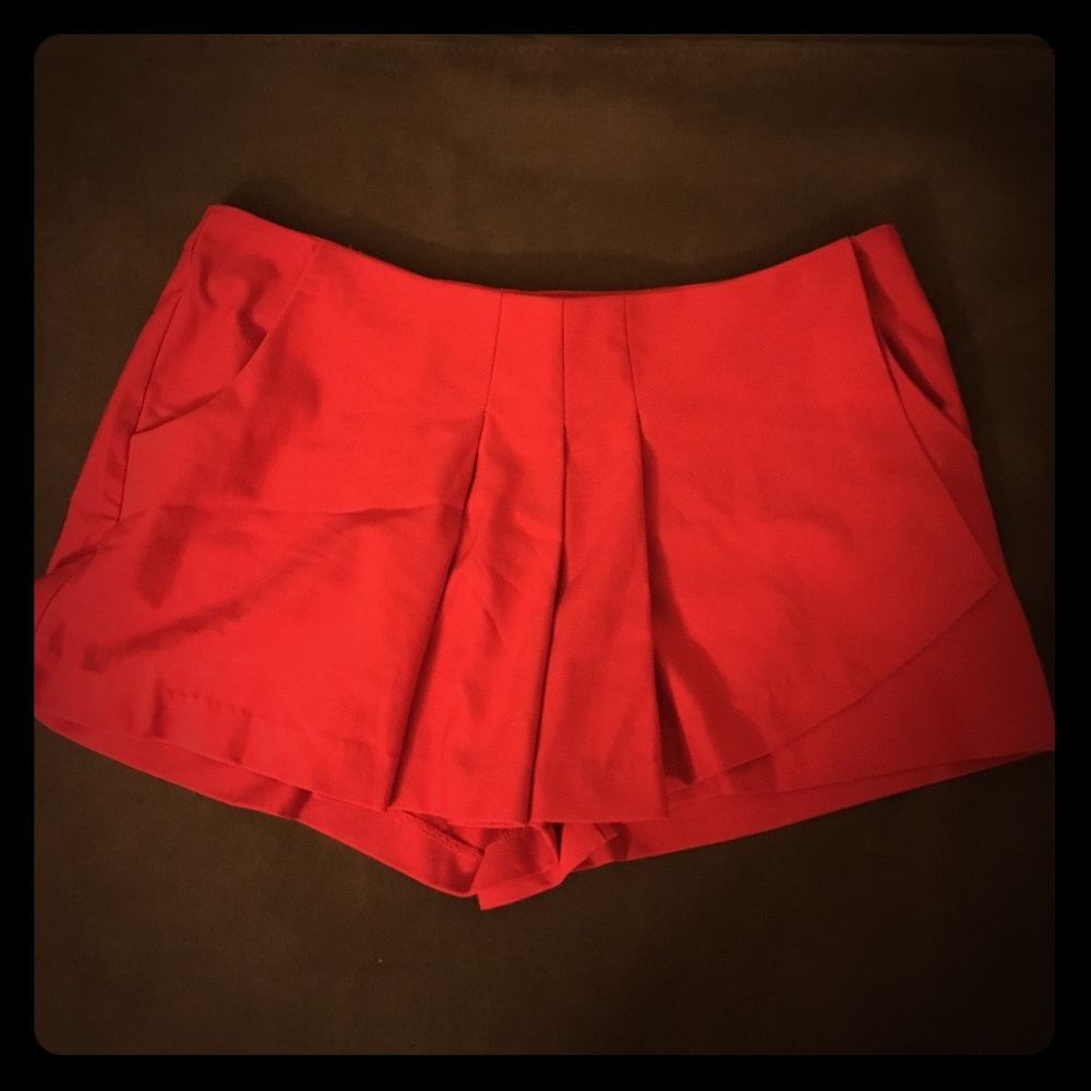 Sexy red skort