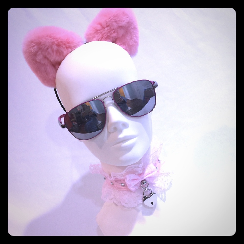 Fur Headband & Lace Collar 💕