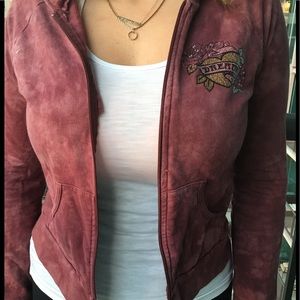 Purple tie dye jacket