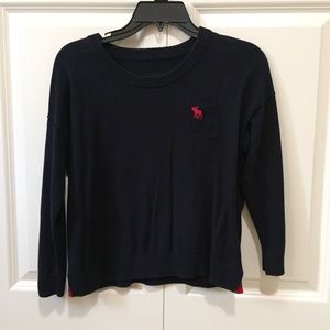 navy blue abercrombie sweater