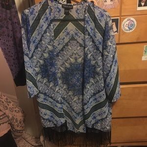 Boho kimono with fringe