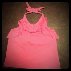 Pink halter top.