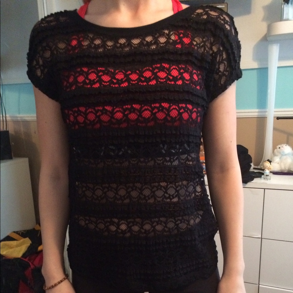 Black lace top