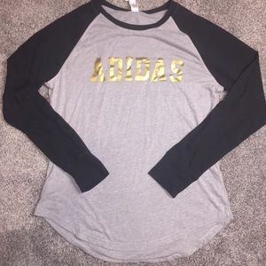Adidas baseball style graphic tee, NWT