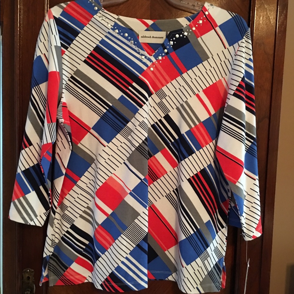 Classic Alfred Dunner Blouse -3/4 sleeve
