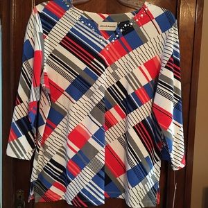 Classic Alfred Dunner Blouse -3/4 sleeve
