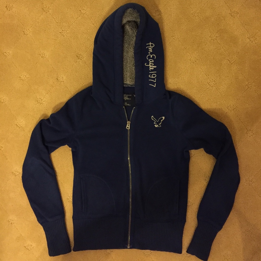 AEO Blue Fleece Hoodie