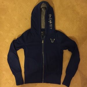 AEO Blue Fleece Hoodie