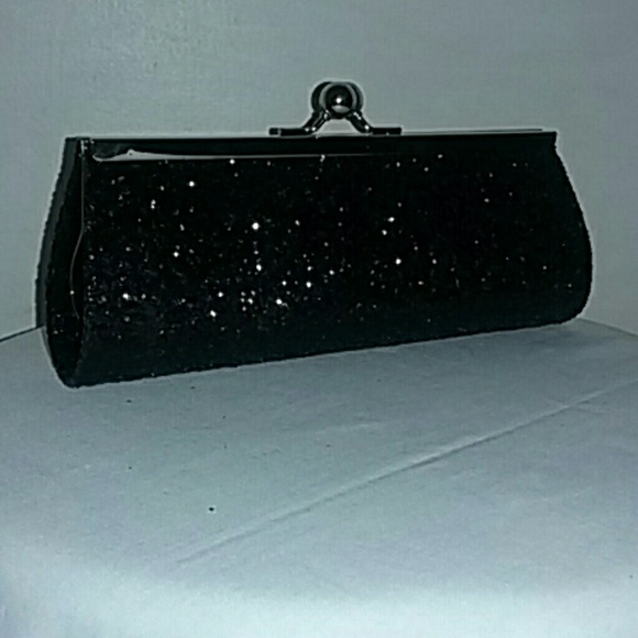 BLACK GLITTER CLUTCH - Picture 2 of 4