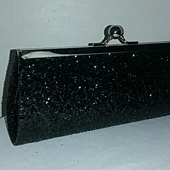 BLACK GLITTER CLUTCH - Picture 3 of 4